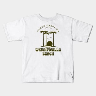 Wrightsville Beach, NC Summertime Vacationing Palm Trees Sunset Kids T-Shirt